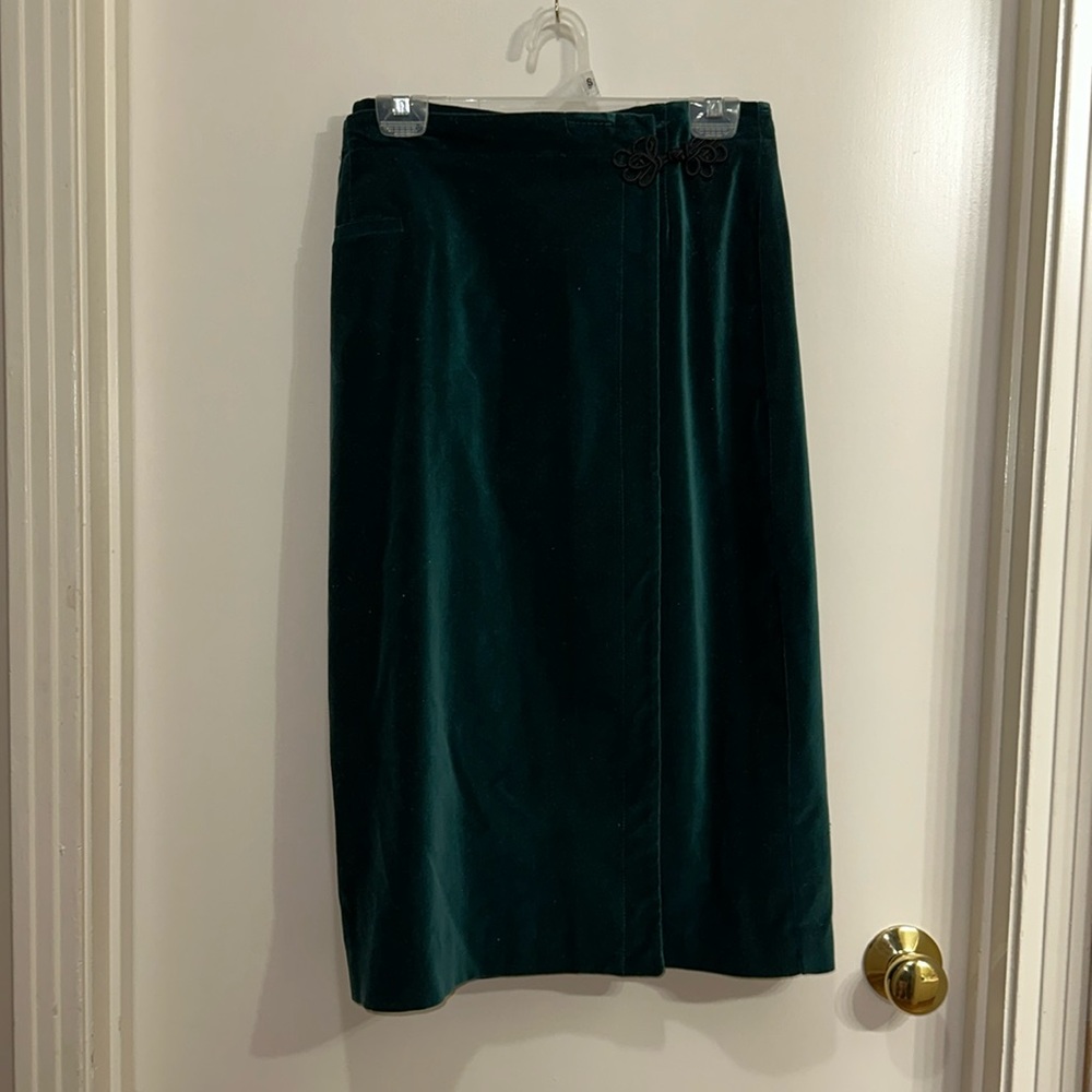 British khaki by Robert Lighton wrap midi skirt